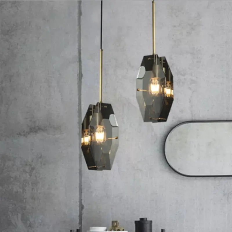 Lamp Luxurious crystal American geometric light modern