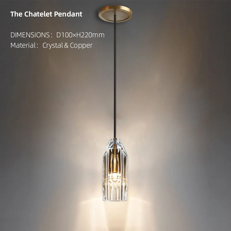 Lamp Luxurious crystal American geometric light modern
