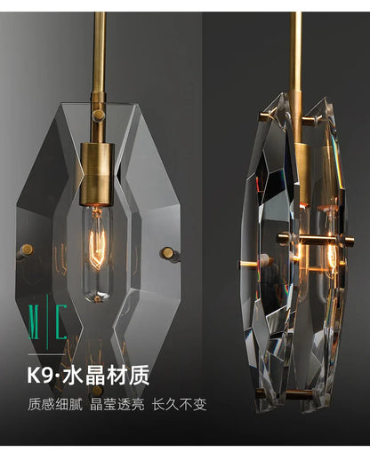 Lamp Luxurious crystal American geometric light modern